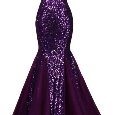 Strapless Sweetheart Sequin Mermaid Long Prom Dress, Evening Dress