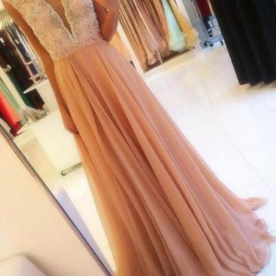 Sweetheart Neck Long Chiffon Prom Dresses Crystals Women Party Dresses