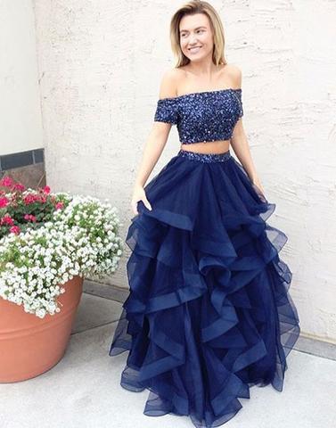 Navy Blue Tulle Dress Women