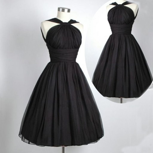 Black Tulle Homecoming Dresses Pleat Women Party Dresses on Luulla