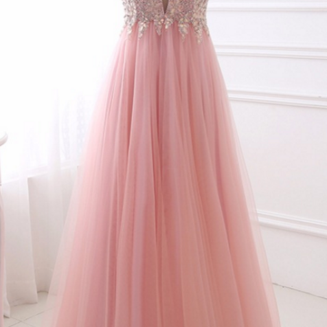 Long Tulle Dress with Deep V Neck Satin Sash Decor Chocolate